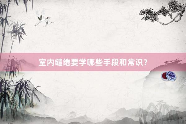 室内缱绻要学哪些手段和常识？